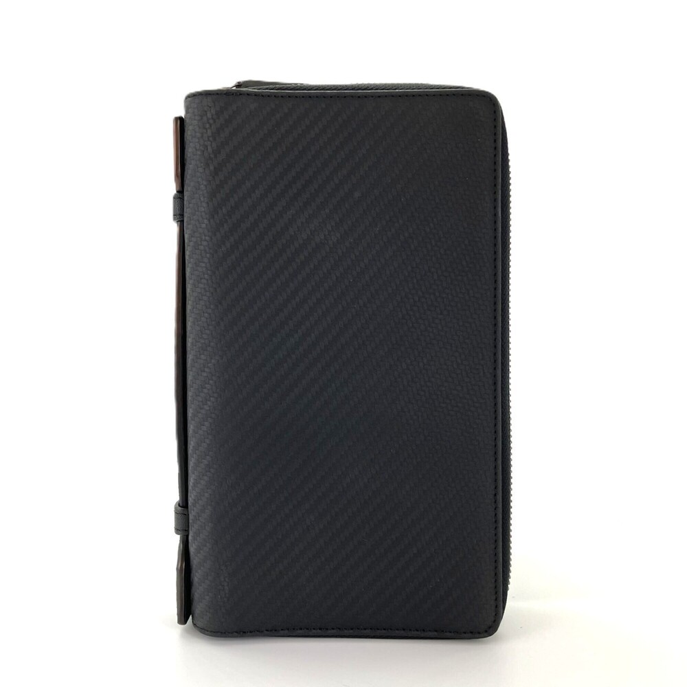 Dunhill Chassis Double Zip Organizer Travel Case, Leather, Black, L2J214A